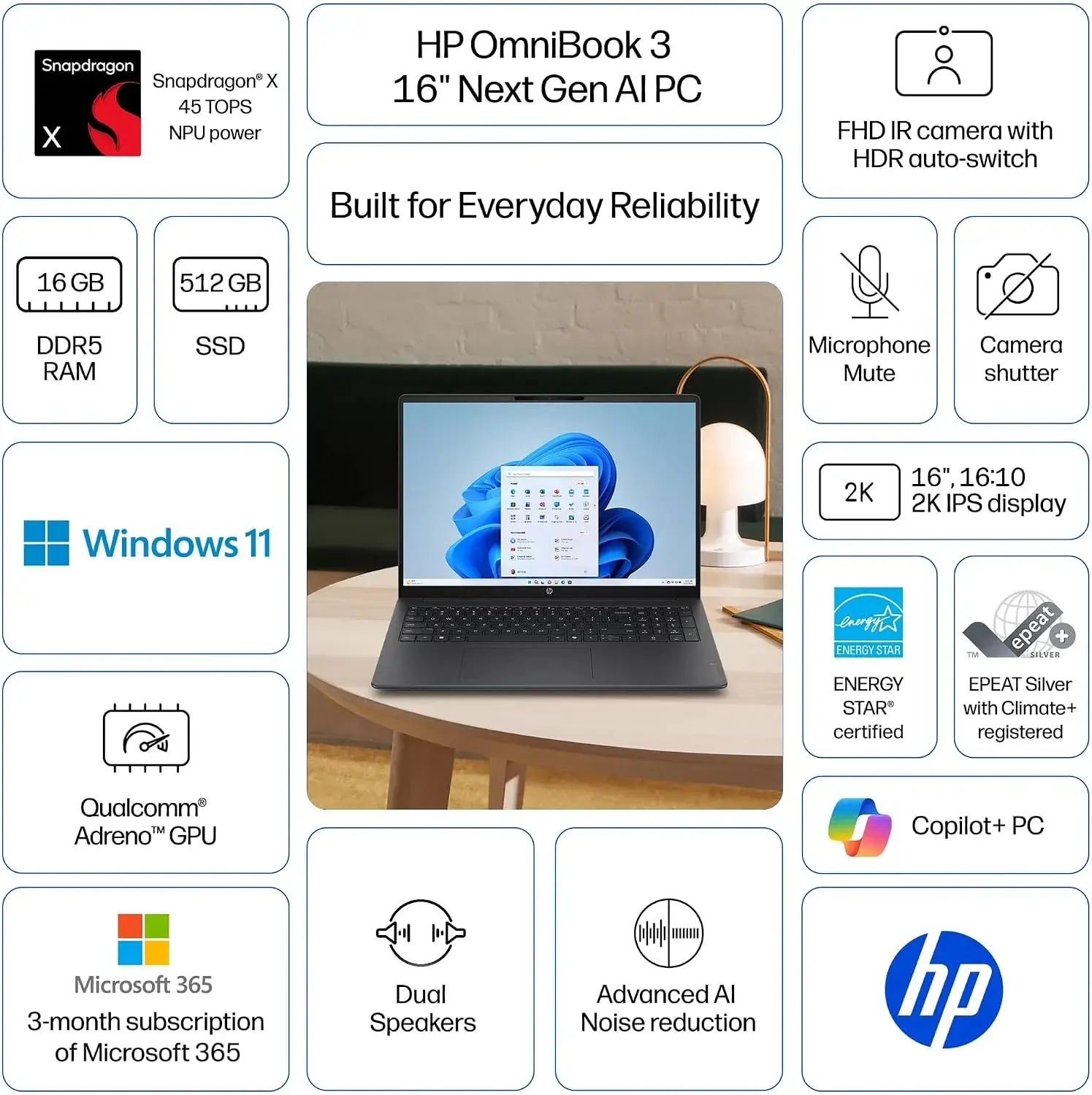 HP OmniBook 3, Snapdragon X1, 16GB RAM, 512GB SSD — Price in Kenya