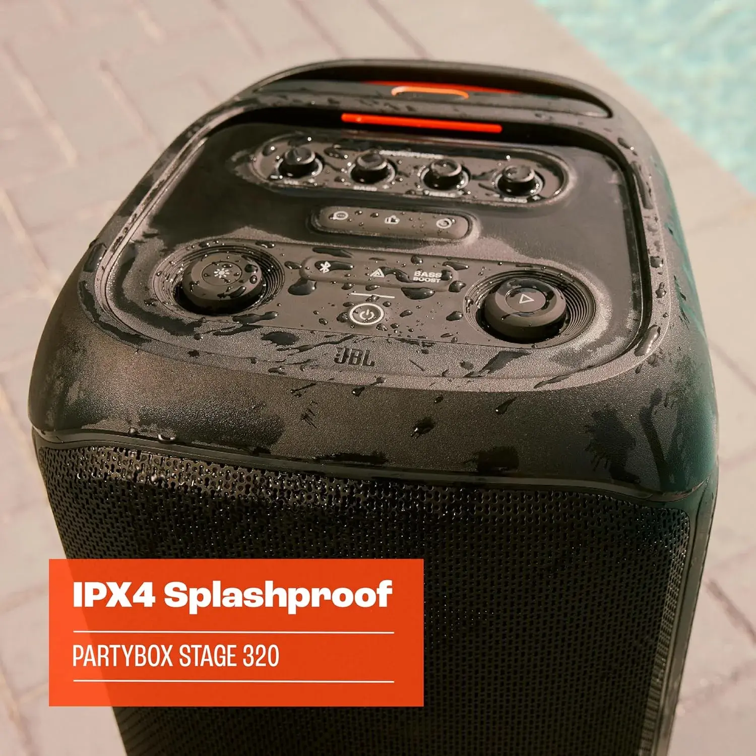 JBL PartyBox Stage 320 Portable Party Speaker with Wheels