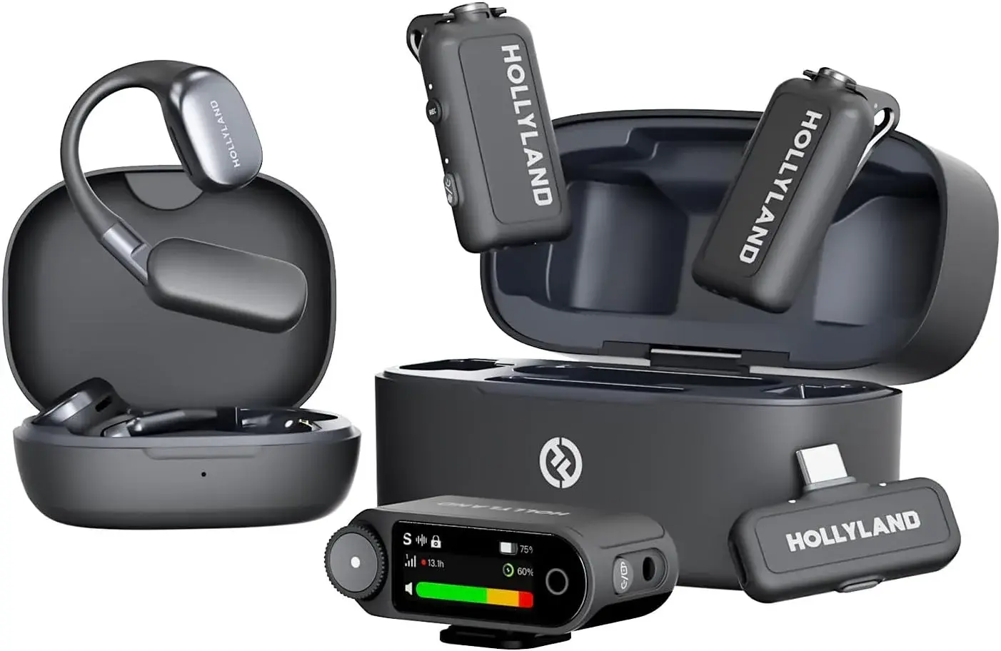 Hollyland Lark Max 2 Wireless Microphone System with Wireless Monitoring
