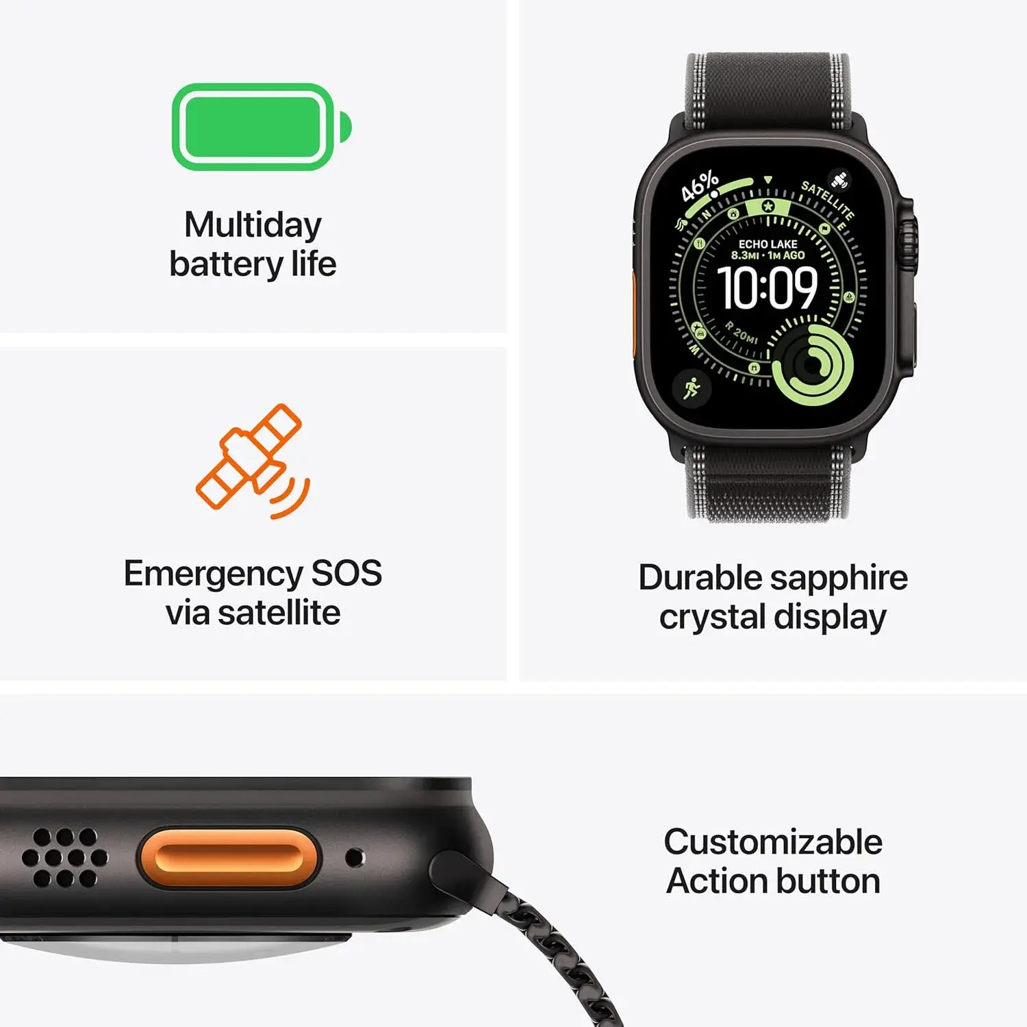Apple Watch Ultra 3 49mm Black Titanium – Black Alpine Loop – Brand New