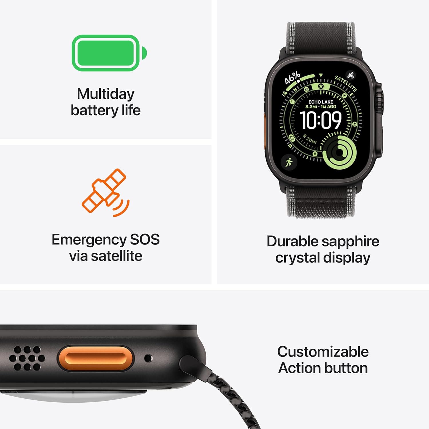 Apple Watch Ultra 3 49mm Black Titanium – Black Milanese Loop – Brand New | City Gadgets Kenya