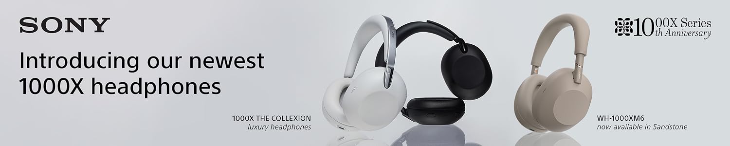 Sony — the newest 1000X headphones, including WH-1000XM6 in Sandstone